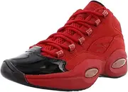 [Reebok] Question Mid Boys Shoes Size 5, Color: Black/Scarlet/Gold Metallic