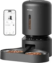 PETLIBRO Automatic Cat Feeder, 5G WiFi Pet Feeder for Two Cats or Dogs with Remote Control, 5L Cat Food Dispenser with Low Food Sensor, 1-10 Meals Per Day, Up to 10s Meal Call for Pets