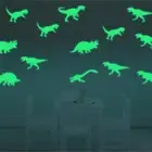 9Pcs Glow in the Dark Luminous Dinosaur Sticker Kid Room Wall Art Decoration Su