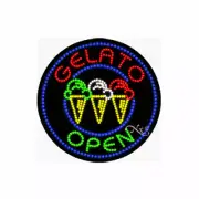 BRAND NEW “OPEN GELATO" 26x26x1 SOLID & ANIMATED LED SIGN w/CUSTOM OPTIONS 21151