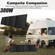 12V 380W Folding Solar Panel Blanket Kit 380 Watt Flexible Solar Mat Mono USB AU