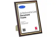Carven Document Picture Photo Frame A4 Redwood/Gold
