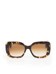 Brown Havana Square Sunglasses
