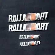 2x Big + 2x Small RALLI ART Silver Chrome Metal Emblem Badge Decal Sticker Turbo (for: MG)