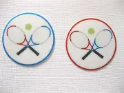 12 PRE CUT EDIBLE RICE WAFER PAPER CARD TENNIS CAKE CUPCAKE PARTY TOPPERS