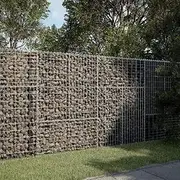 Gabion Basket with Cover 200x100x150 cm Galvanised Iron,Pots & Planters 43.8KG-3295214