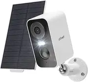 ieGeek Solar Security Cameras Wireless Outdoor with Solar Panel, 2K WiFi Wireless Camera for Home Security with Color Night Vision, Motion Detection, 2-Way Talk for Home Surveillance, Works with Alexa