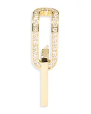 Dinh Van 18K Yellow Gold Maillon Diamond Mono Link Single Stud Earring