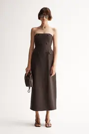 Isabella Dress Cocoa Size 10 | Elka Collective