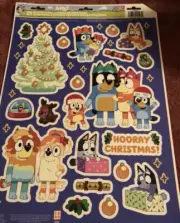 BLUEY Christmas Celebration Window Decorations 21 piece static clings set