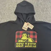 NEW Ben Davis Hoodie Mens 3XL Black Lumberjack Ben Logo Pullover Sweatshirt