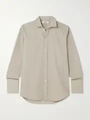 [Victoria Beckham] Victoria Beckham - Cotton-poplin Shirt - Beige - UK 14 UK 14 Neutrals
