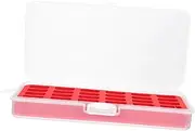 LIFKOME Clear Bobbin Case Organizer Compartment Thickened Plastic Storage Box for Sewing Supplies Lightweight Portable Bobbin Container with Inner Sponge for Home Use