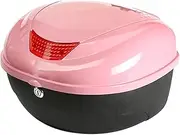 Motorcycle Top Case with Backrest, Expandable Motorcycle Tail Bag with Waterproof Rain Cover, Luggage Helmet Storage Box, Waterproof Motorcycle Top Box with Ergonomic Backrest