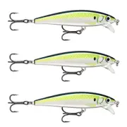 3x Rapala 10cm X Rap Magnum Cast Hard Body Casting Fishing Lures - Pilchard