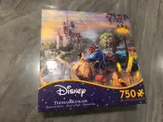 Disney Thomas Kinkade Beauty and the Beast Falling In Love 750 P Puzzle New