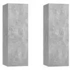 2pcs Wall-Mounted Wooden Cabinets TV Storage Unit Shelf Rack Pantry Cupboard