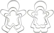 Funny Gingerbread Man Cookie Cutters, Boy and Girl Cookie Cutter Set Molds, 6 Piece