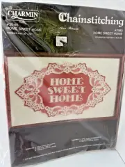 Vintage Janlynn Home Sweet Home Chainstitching Kit Ann Benson Embroidery NEW