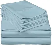 Split King Sheets Sets for Adjustable Bed Deep Pockets for Sleep Number Beds, Adjustable King Bed Sheets Set 7 PCs, Light Blue, Super Soft Microfiber SheetsSplit King Sheets Sets Fits Mattress 15"Deep