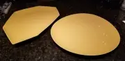 Pair of DVF Home, Pebblestone Tamarind Yellow Large Serving Platters, Never Used