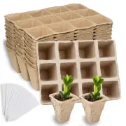 AIFUSI Seedling Starter Trays, Compostable Paper, Eco-Friendly, Biodegradable...