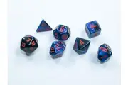 Chessex: Gemini Mini-Polyhedral Black-Starlight/Red 7-Die Set