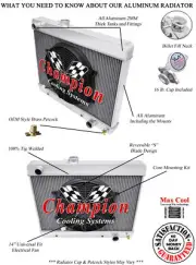 DR 2 Row 1" Tubes Radiator 1680,14" Fan for 1965-1967 Pontiac Tempest V8 Engine