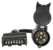 Trailer Adaptor Flat Plug to 7 Pin Large Round Socket