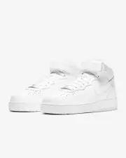 Nike Air Force 1 Mid '07 CW2289-111 Men's 14 White Leather Casual Shoes HAM464