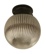DIY Batten Fix Spherical Ribbed Shape Large Smokey/Black