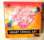 Heart string Art kit glows in dark with multicolor led string light battery pack