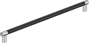 [Amerock] BP54042PNBBR | Polished Nickel/Black Bronze Appliance Pull | 24 inch (610mm) Center-to-Center Cabinet Handle | Esquire | Furniture Hardware