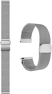 [Dpofirs] General 18mm Watch Band, Universal 140-235mm Watch Straps with Unique Magnetic Clasp, Quick Release for Zenwatch 2/Sport (41mm)/Activité Steel Sapphire (Silver)