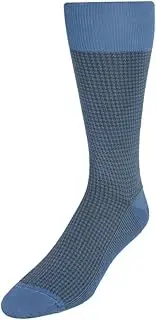 [Trafalgar] Men's Doyle Houndstooth Design Mercerized Cotton Mid-Calf Socks
