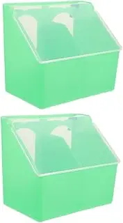 Abaodam 2 pcs Box Pigeon Feeder with Lid Durable Dual Hanging Food and Water Container for Multiple Pigeons Parrots and Quails Easy to Clean Material for Breeders
