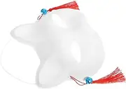 GREENADSCAPE DIY Fox Unfinished Mask for Painting Decorating for Halloween Carnival Cosplay Comfortable Breathable Creative Art Project