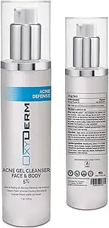 Benzoyl Peroxide 5% Acne Cleanser- Clinically Proven Wash to Fight Acne Blemishes on Contact. Eliminates Cystic Breakouts, Oily Skin, Clogged Pores, Blackhead & Whitehead Pimples for Face & Body.