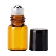 Empty Glass Rolling Bottle Essential Oil Liquid Container Refi