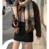 在飛比找蝦皮購物優惠-【W.K】jesi lydia格紋圍巾 韓國圍巾 格紋圍巾 