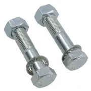 PAIR Tow Bar / Tow Ball Bolts 75mm Long with Nuts & Washers HIGH TENSILE