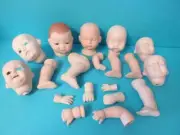 LOT OF BABY 19 DOLL PARTS 7-HEADS 1986 BELL/SIMON HALBIG BYRON ARMS LEGS 80S