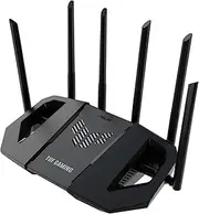ASUS TUF Gaming BE6500 Dual Band WiFi Router, WiFi 7 802.11be, up to 2500 sq ft, Extendable Gaming Router, Quad 2.5GbE Port, Smart Home Master