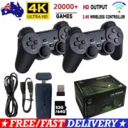 4K HDMI TV Video Game Stick Retro Gaming Console w/2 Wireless Controller 20000+