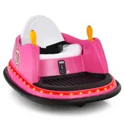 Costway Battery-Supported Ride On Car Bumper Car Electric Toy Car Pink