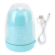 Portable Juicer Cup Multifunctional Rechargeable Small 4 Blades Blender Fruit Mixing Machine for Home 260ml Blue