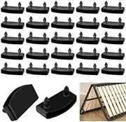 Kigniote Pack of 30 Slatted Frame Caps, Connecting Accessories for Rolling Frame, Universal, Black, 5.5 x 2 x 1 cm