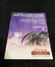 HOW TO TRAIN YOUR DRAGON THE HIDDEN WORLD Oscar ad with Light Fury, NIght Fury