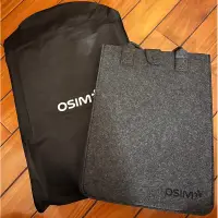 在飛比找蝦皮購物優惠-OSIM 毛氈手提袋 大容量通勤托特包 時尚黑灰色 可放15