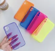 Fluorescent Soft Slim Clear Case For iPhone 16 Pro Max 15 14 13 12 11 XR 8 Cover